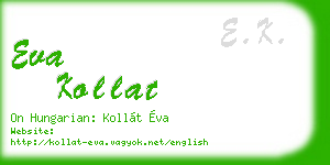 eva kollat business card